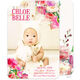 Pink Peonies Photo Birth Announcements Image 1 of 3